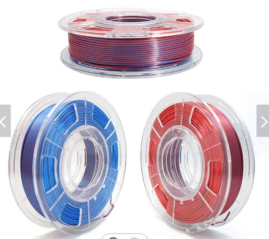 PLA SILK BICOLOR BLEU/ROUGE 1KG 1,75 mm Jimprime3d